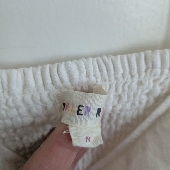 Roller Rabbit Keira White Midi Dress with Ruffles - Picture 3 of 5